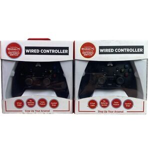2 Arsenal Gaming Wired‎ Controller For Nintendo Switch Windows PC  Black